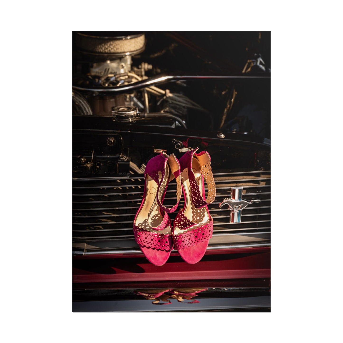 Mustang Sally Rolled Wall Art Poster - Chic Shoe design, Car Lovers, Car Show