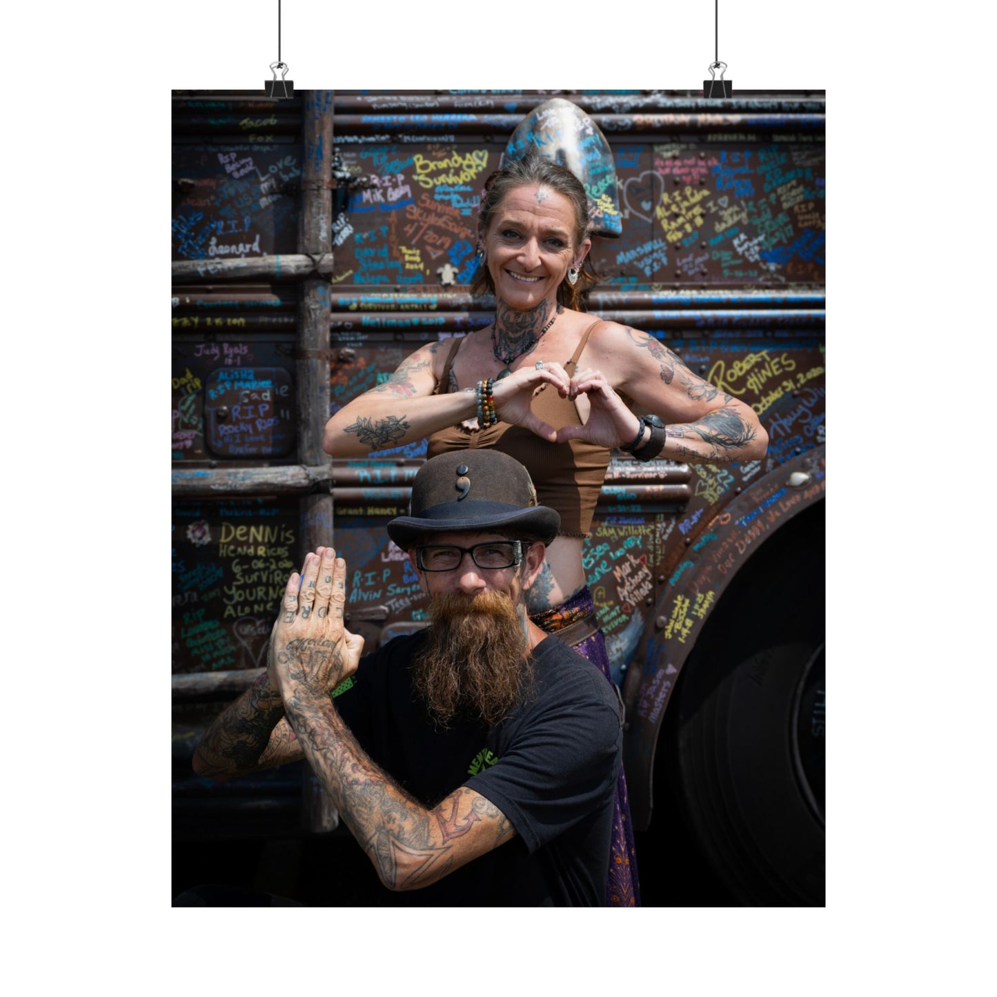 Suicide Awareness Bus Vertical Posters for Decoration and Support