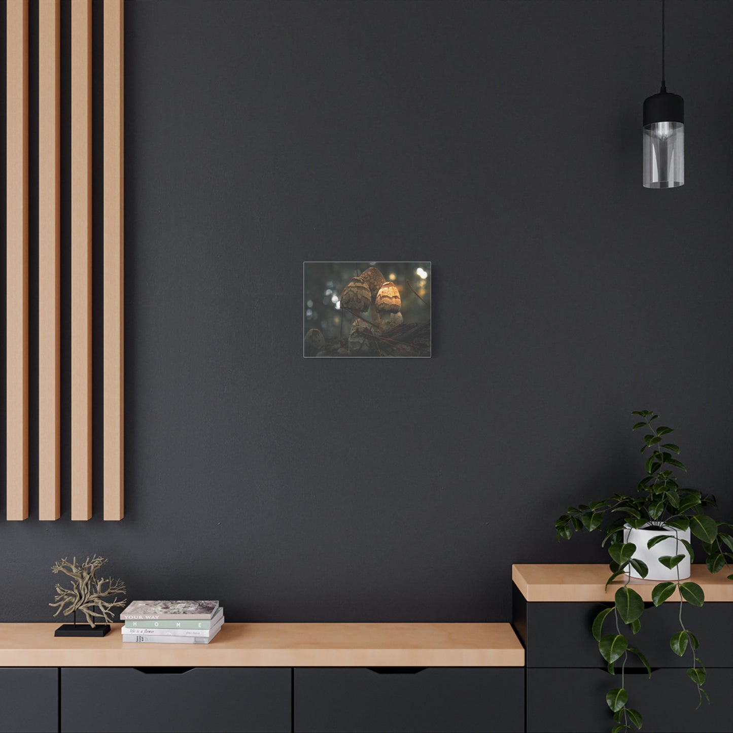 Mushroom Art Canvas Print, Nature Wall Decor, Stretched Canvas Artwork, Home Decor, Gift for Nature Lovers, Forest Wall Art