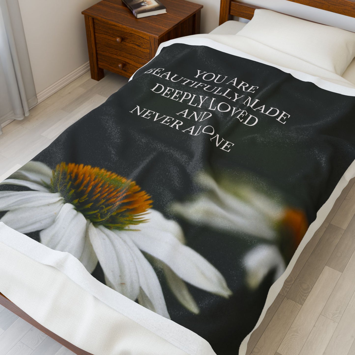 You are deeply loved photo art Plush Blanket, Inspirational Cozy Throw, Comfort Blanket for Self-Care, Gift for Her, Home Décor