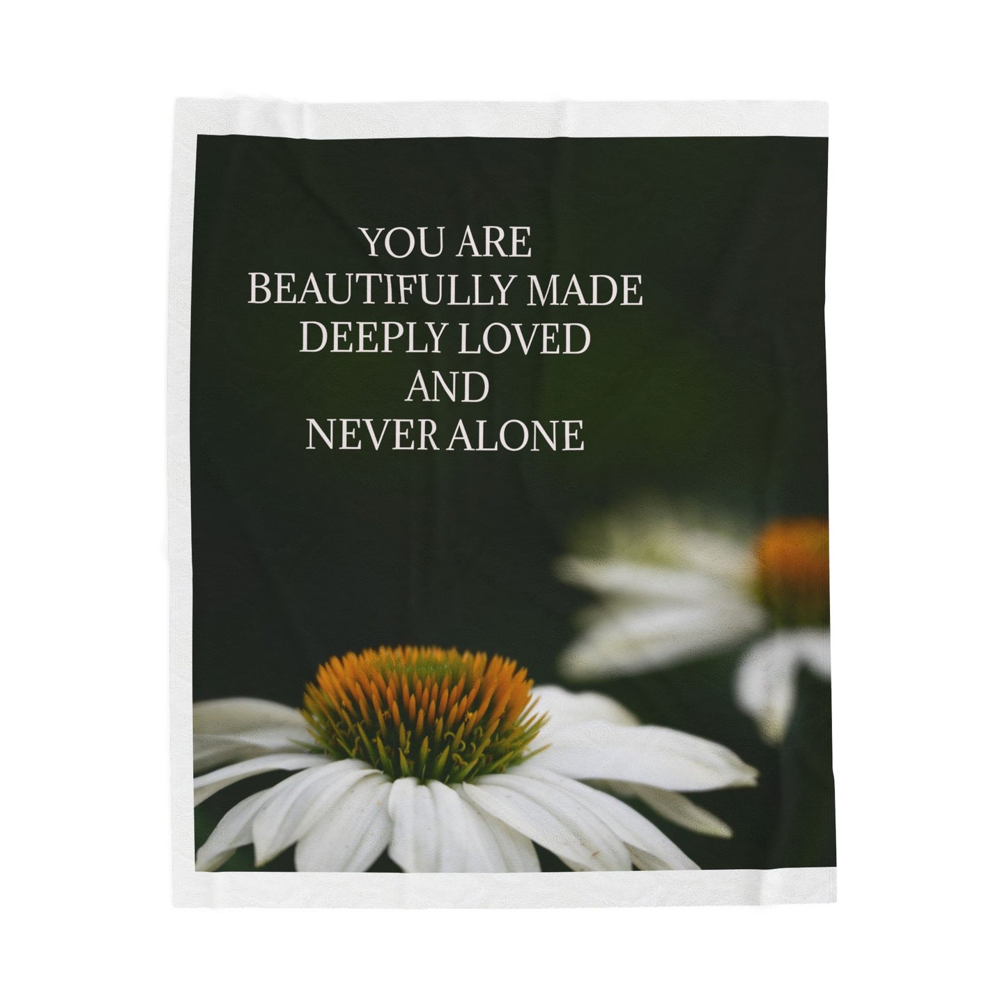 You are deeply loved photo art Plush Blanket, Inspirational Cozy Throw, Comfort Blanket for Self-Care, Gift for Her, Home Décor