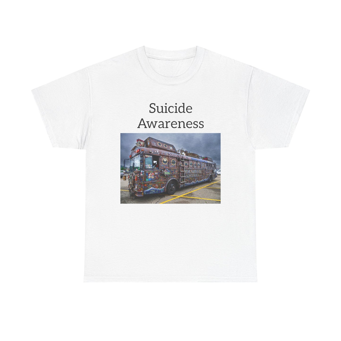 Suicide Awareness Unisex Heavy Cotton Tee, Mental Health Support Shirt, Awareness Apparel, Gift for Activists, Casual Wear