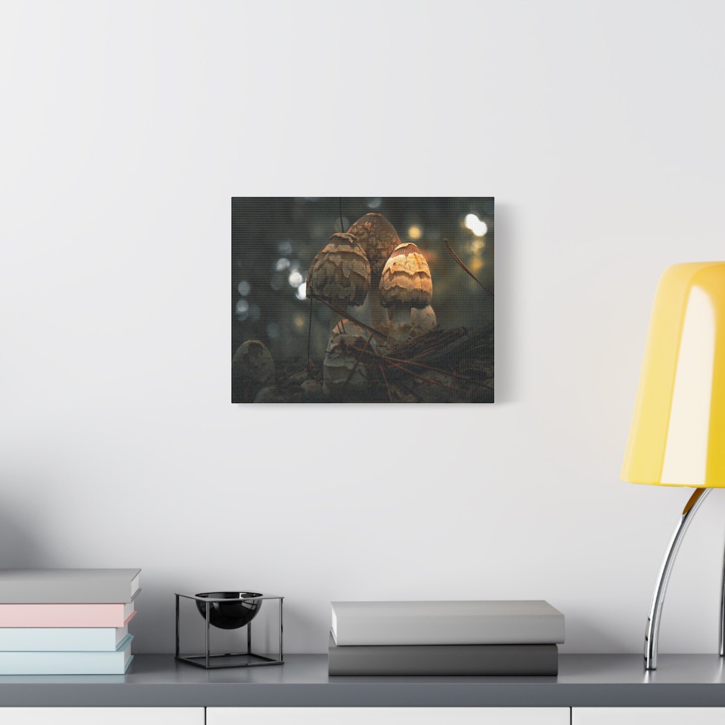 Mushroom Art Canvas Print, Nature Wall Decor, Stretched Canvas Artwork, Home Decor, Gift for Nature Lovers, Forest Wall Art