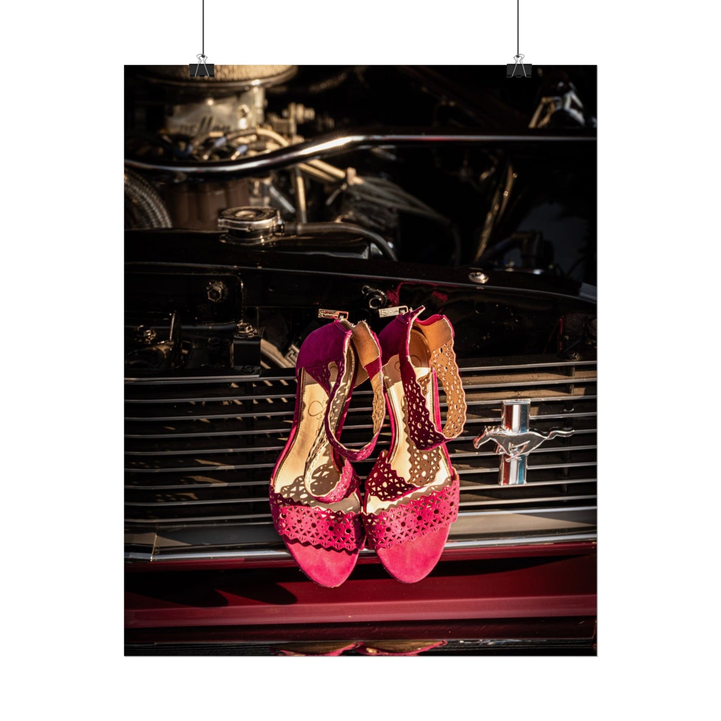 Mustang Sally Rolled Wall Art Poster - Chic Shoe design, Car Lovers, Car Show