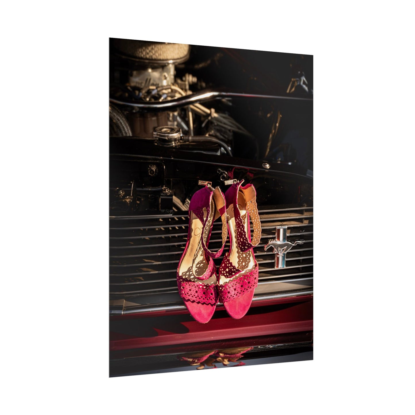 Mustang Sally Rolled Wall Art Poster - Chic Shoe design, Car Lovers, Car Show