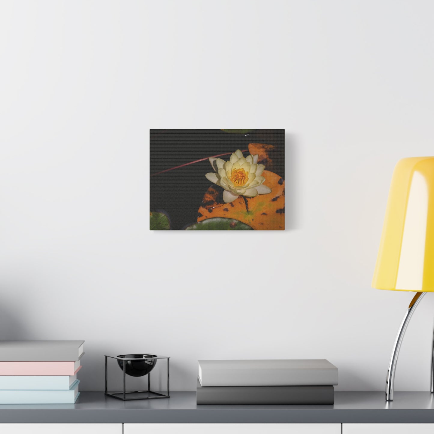 Coi Pond - Stretched Canvas Wall Art, Floral Décor, Home Office Inspiration, Gift for Nature Lovers, Water Lily Artwork