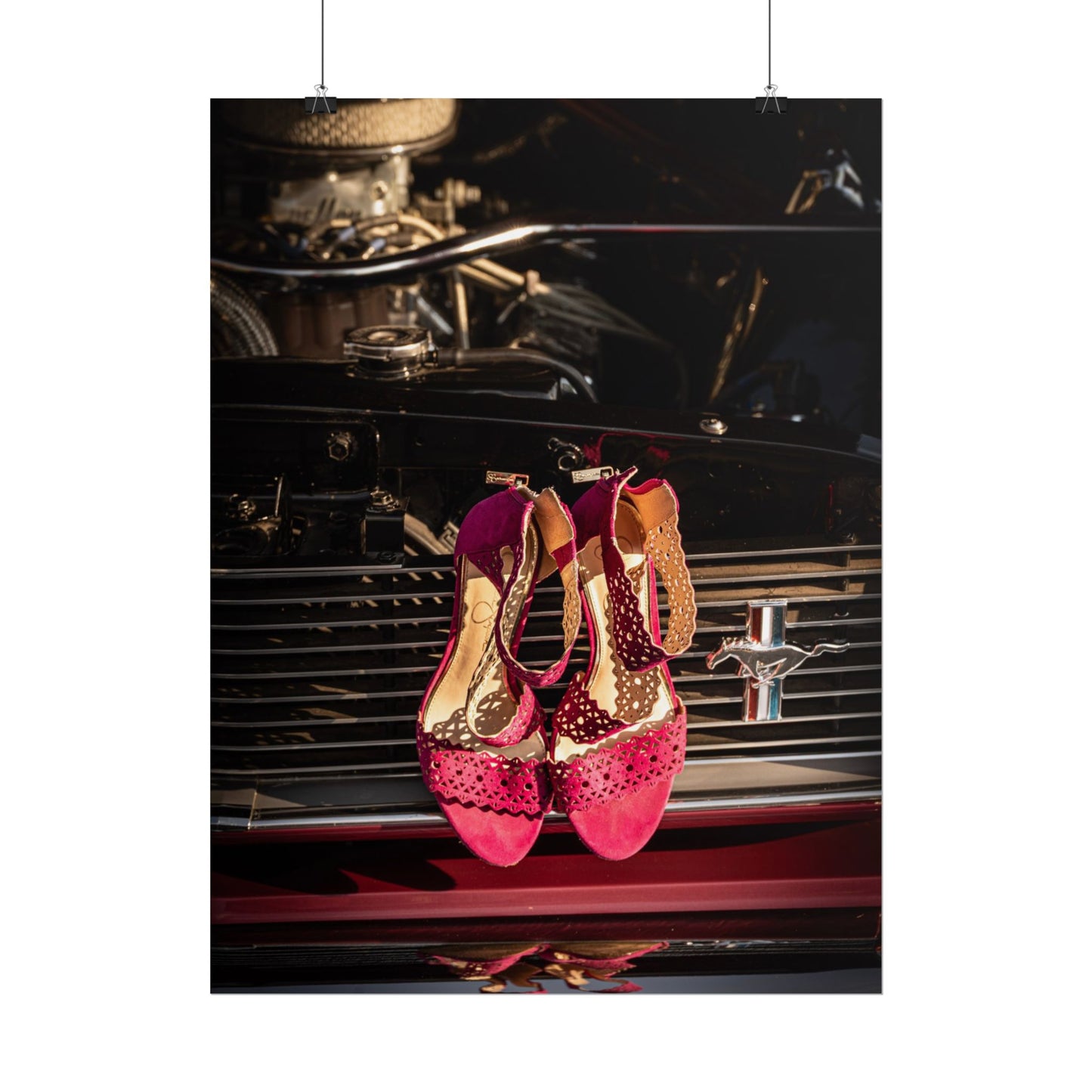 Mustang Sally Rolled Wall Art Poster - Chic Shoe design, Car Lovers, Car Show