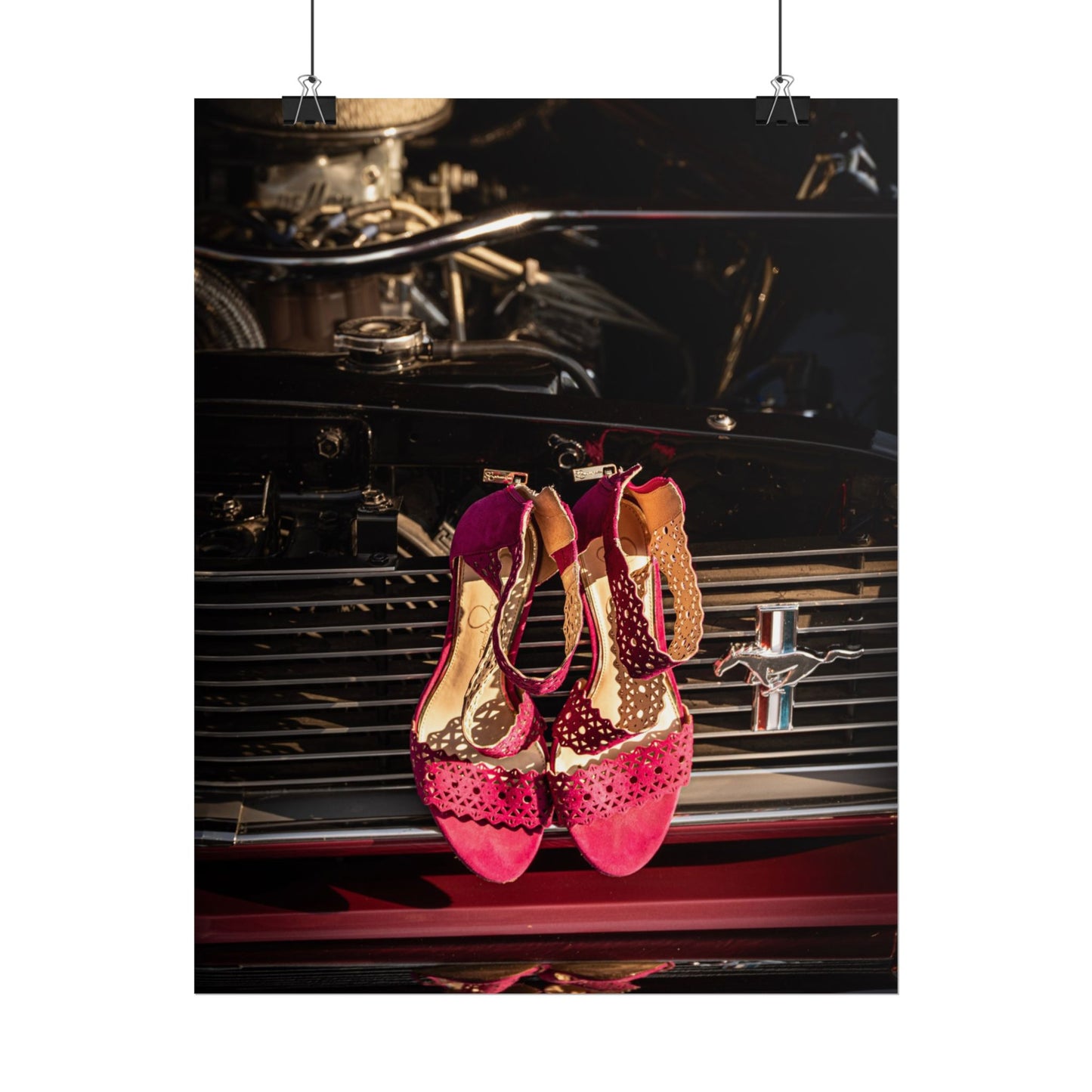 Mustang Sally Rolled Wall Art Poster - Chic Shoe design, Car Lovers, Car Show