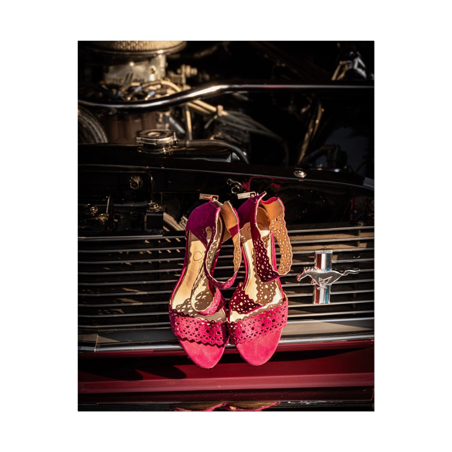 Mustang Sally Rolled Wall Art Poster - Chic Shoe design, Car Lovers, Car Show