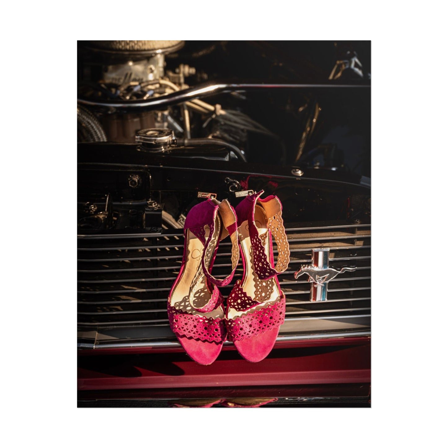 Mustang Sally Rolled Wall Art Poster - Chic Shoe design, Car Lovers, Car Show