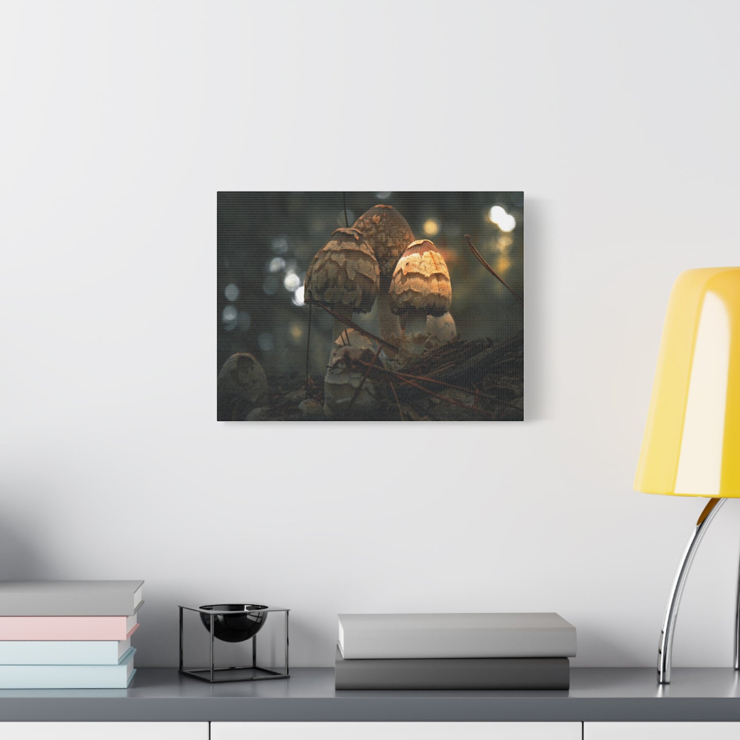 Mushroom Art Canvas Print, Nature Wall Decor, Stretched Canvas Artwork, Home Decor, Gift for Nature Lovers, Forest Wall Art