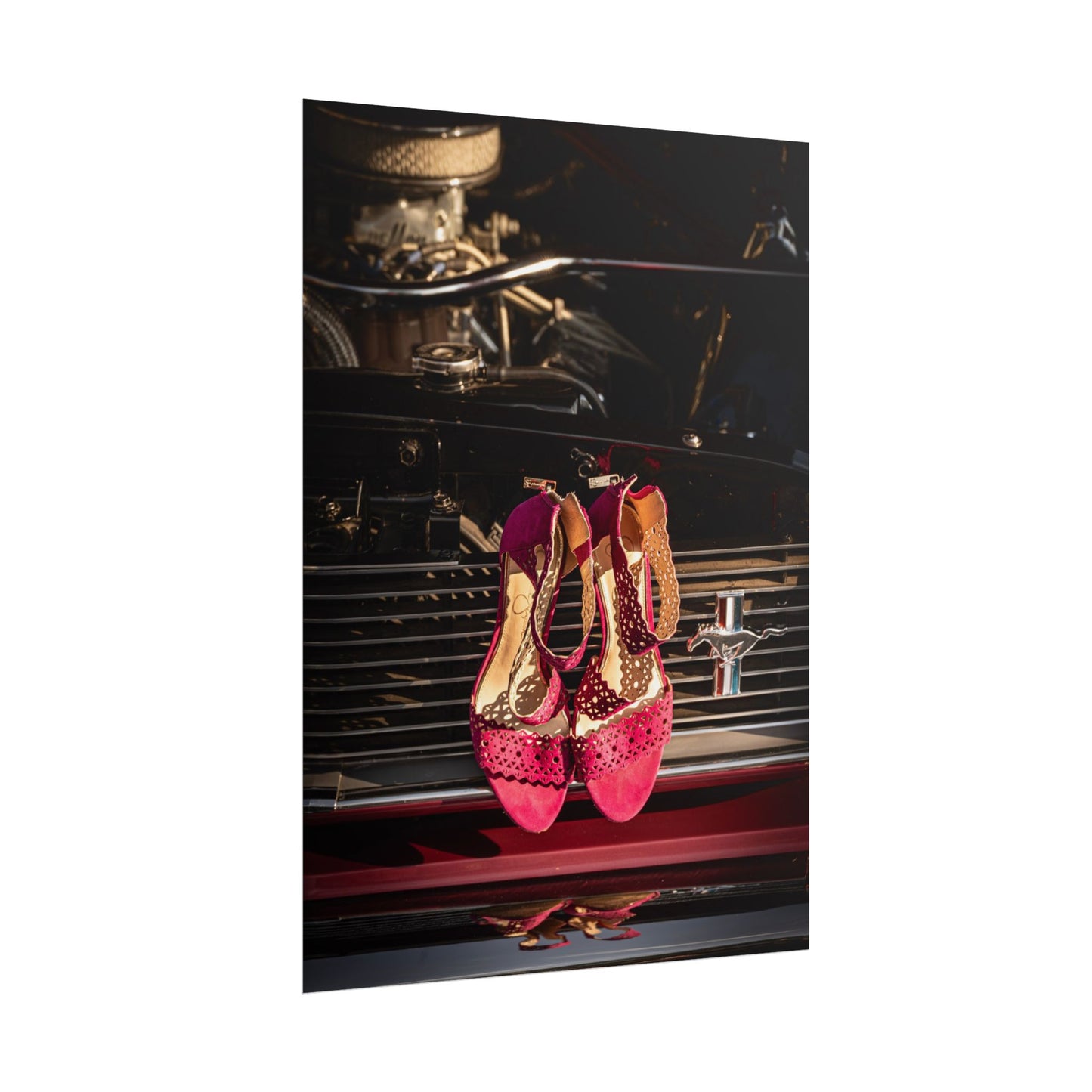 Mustang Sally Rolled Wall Art Poster - Chic Shoe design, Car Lovers, Car Show
