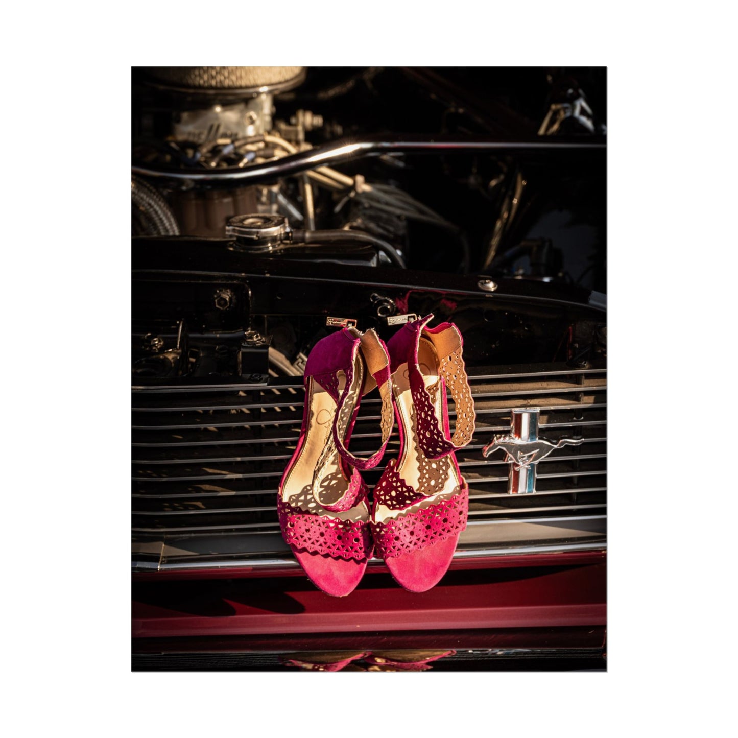 Mustang Sally Rolled Wall Art Poster - Chic Shoe design, Car Lovers, Car Show