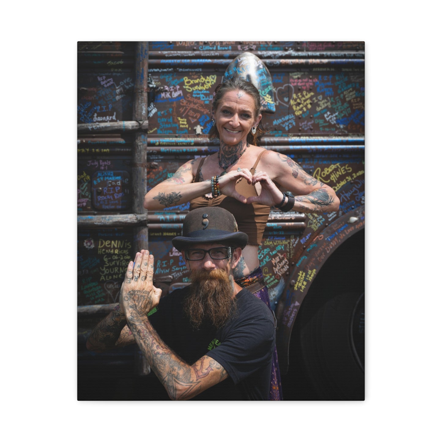 Suicide Awareness Bus- Corey and Kelly - Inspirational Wall Art