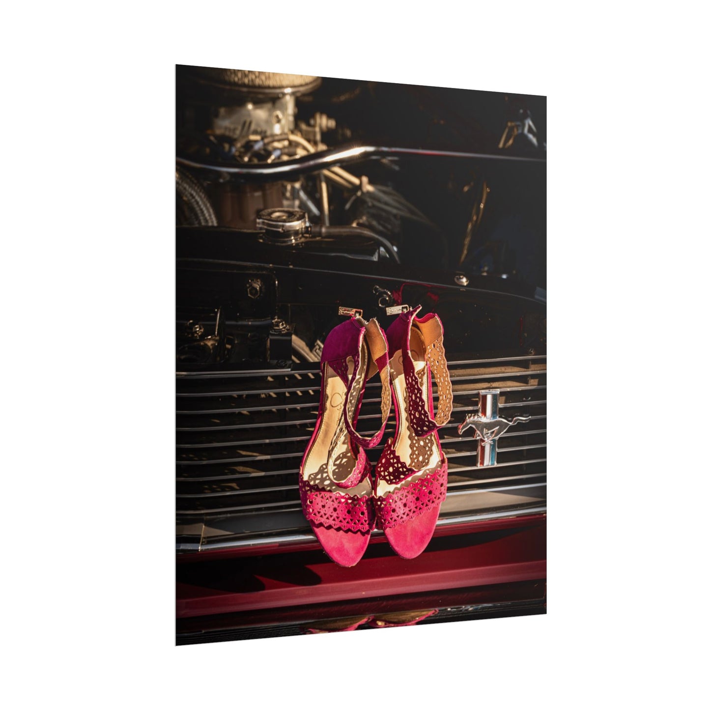Mustang Sally Rolled Wall Art Poster - Chic Shoe design, Car Lovers, Car Show