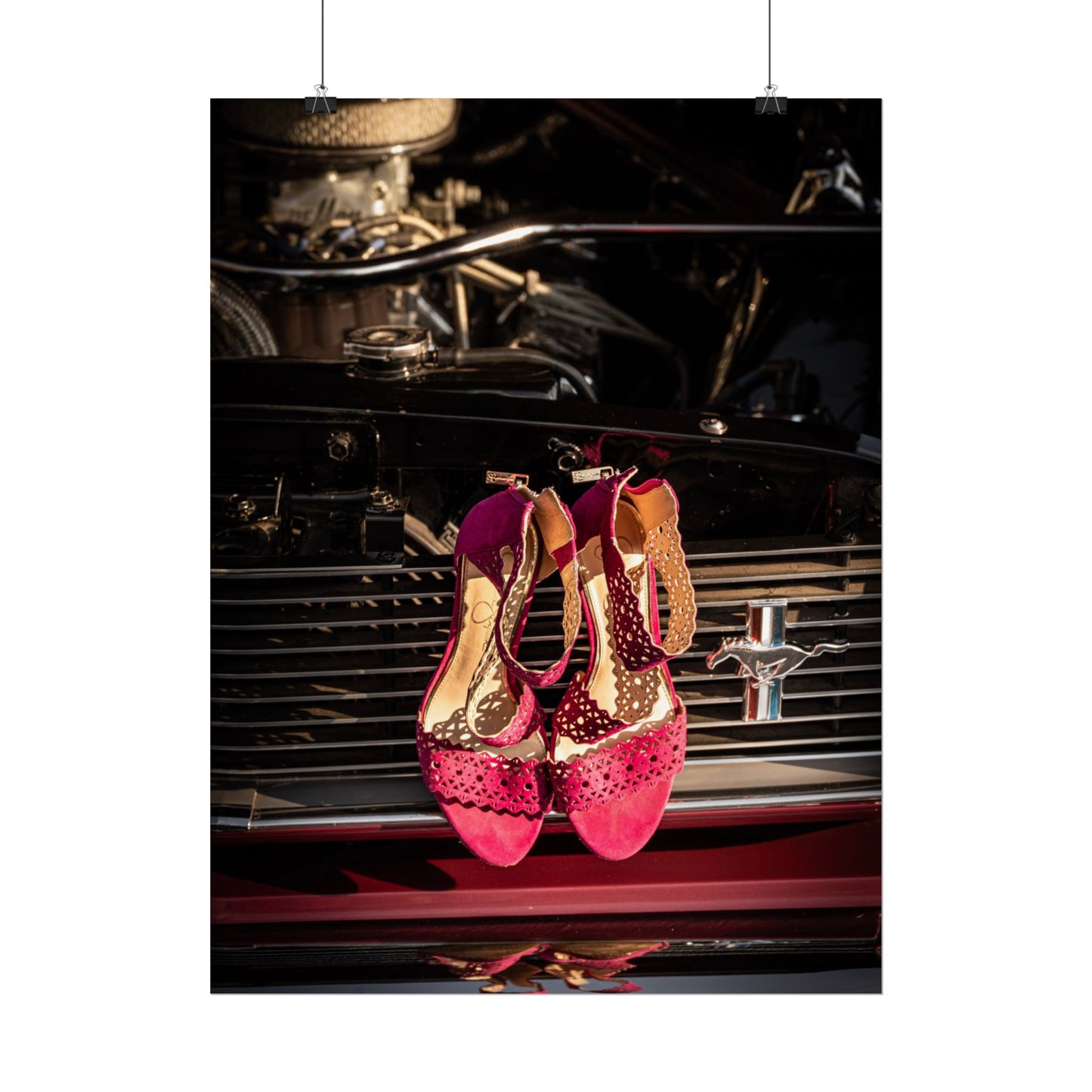 Mustang Sally Rolled Wall Art Poster - Chic Shoe design, Car Lovers, Car Show
