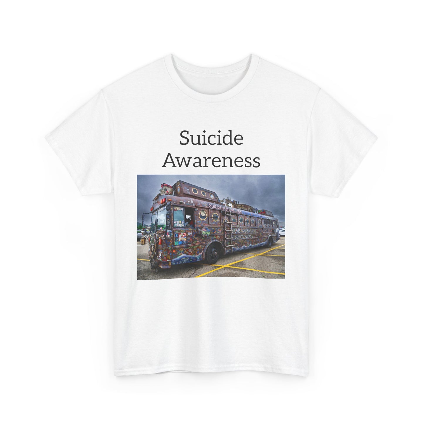Suicide Awareness Unisex Heavy Cotton Tee, Mental Health Support Shirt, Awareness Apparel, Gift for Activists, Casual Wear