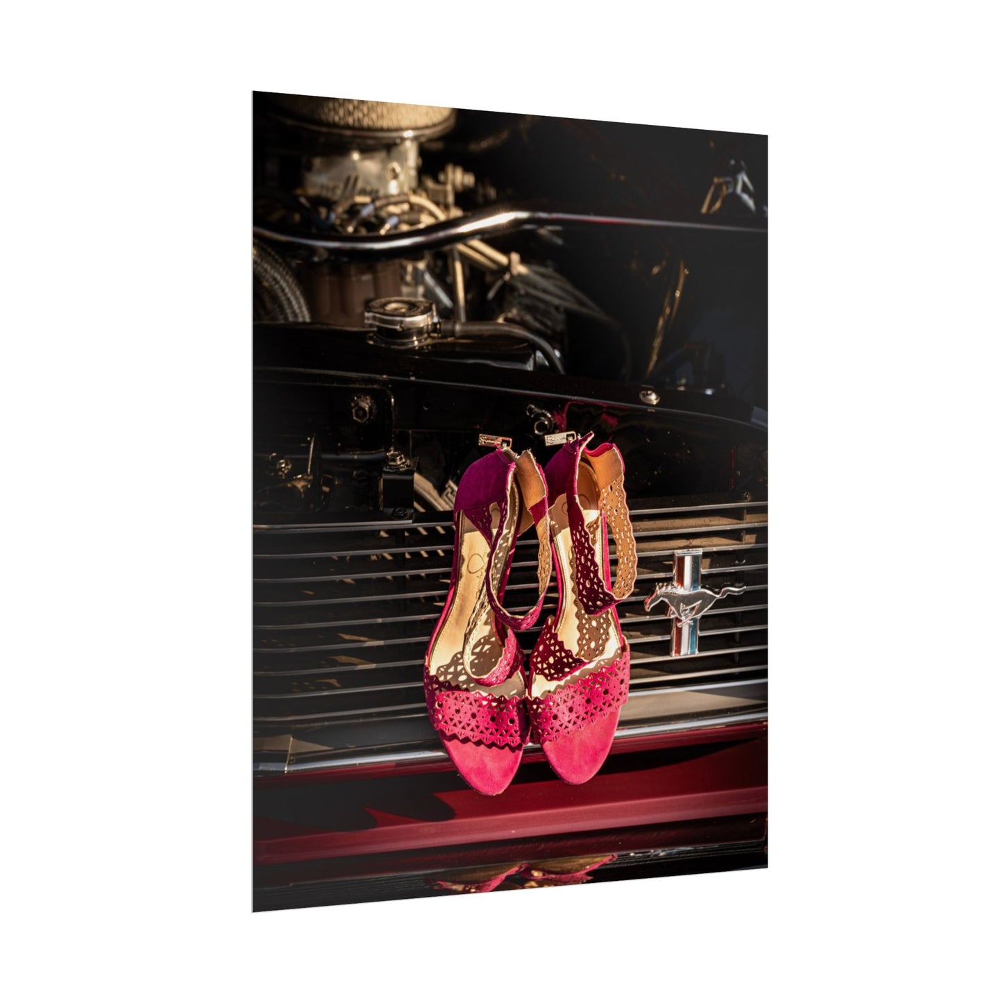 Mustang Sally Rolled Wall Art Poster - Chic Shoe design, Car Lovers, Car Show