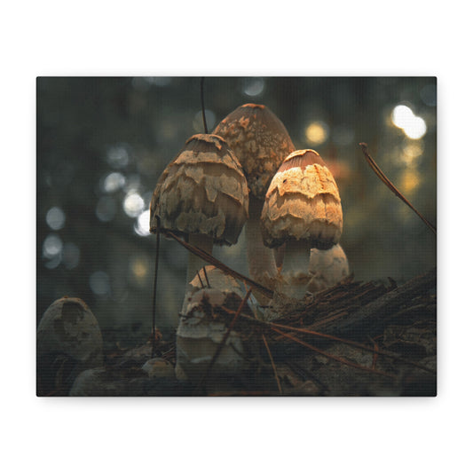 Mushroom Art Canvas Print, Nature Wall Decor, Stretched Canvas Artwork, Home Decor, Gift for Nature Lovers, Forest Wall Art