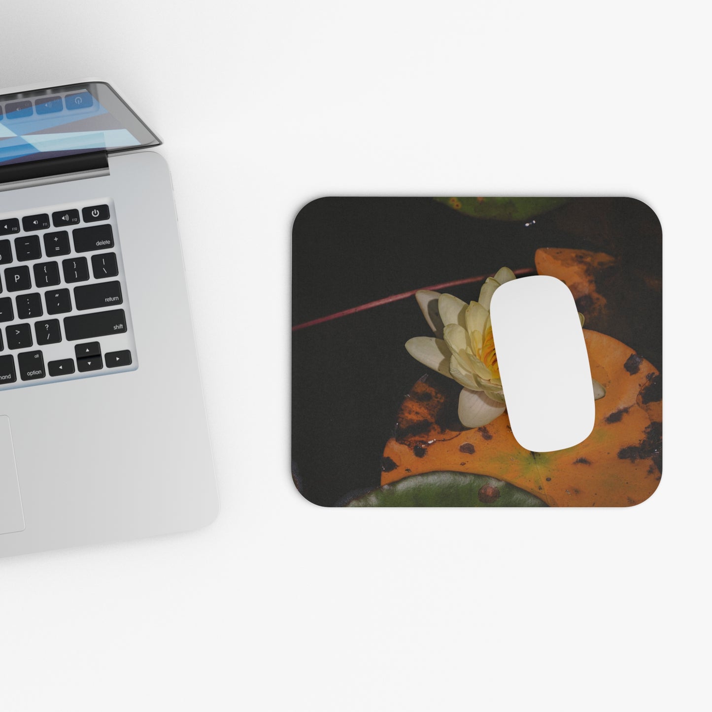 Koi Pond: Floral Mouse Pad, Office Decor, Gift for Nature Lovers, Home and Work Station Accessory, Zen Workspace