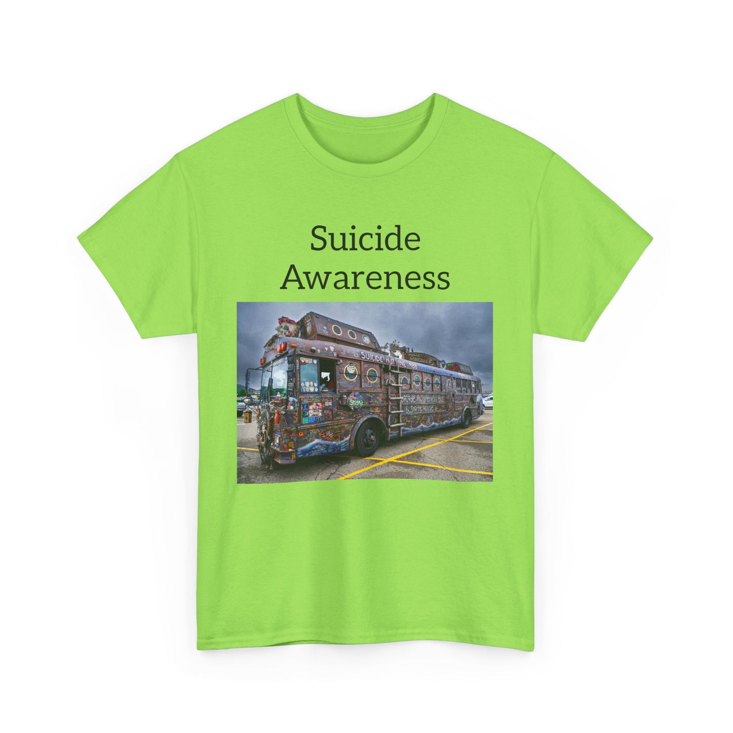 Suicide Awareness Unisex Heavy Cotton Tee, Mental Health Support Shirt, Awareness Apparel, Gift for Activists, Casual Wear